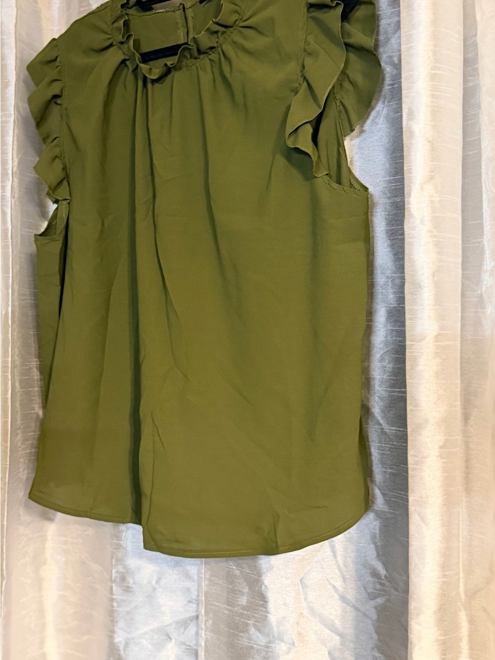 SHEIN Olive Green Ruffle Sleeve Camisole